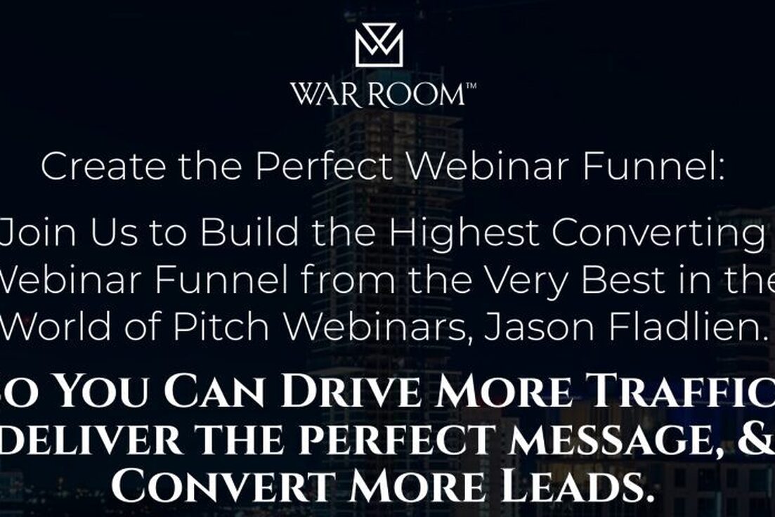 Jason Fladlien – Webinar Funnels (Warroom Mastermind)