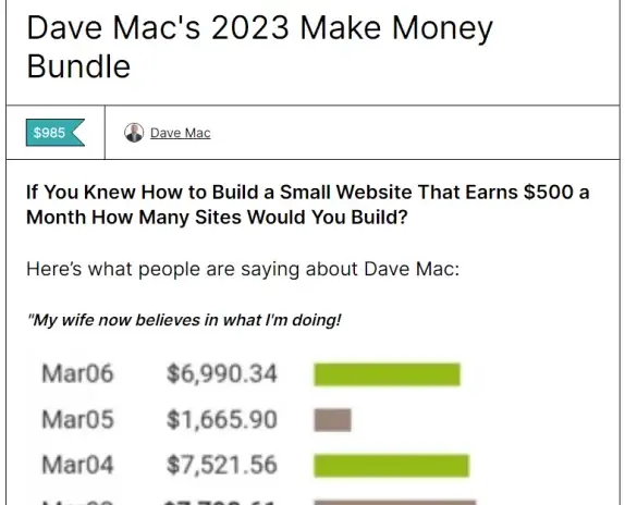 Dave Mac’s 2023 Make Money Bundle